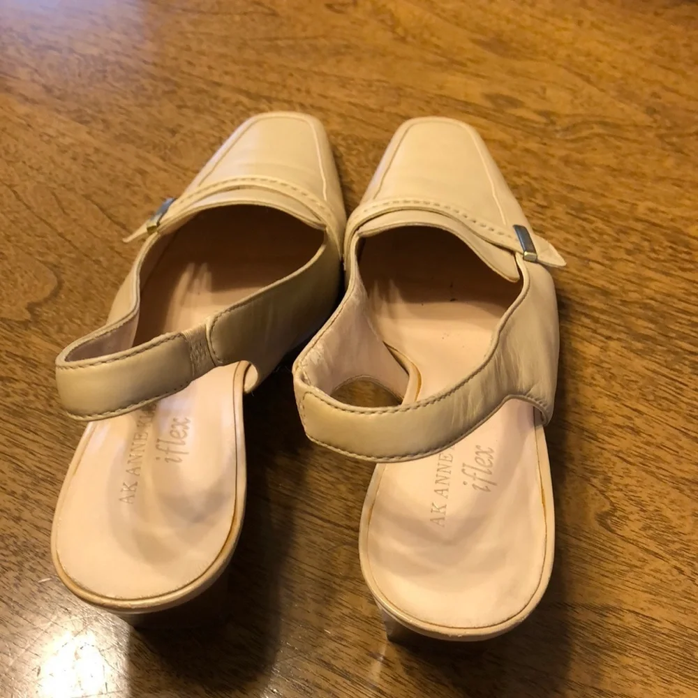 Anne Klein Leather Slingbacks